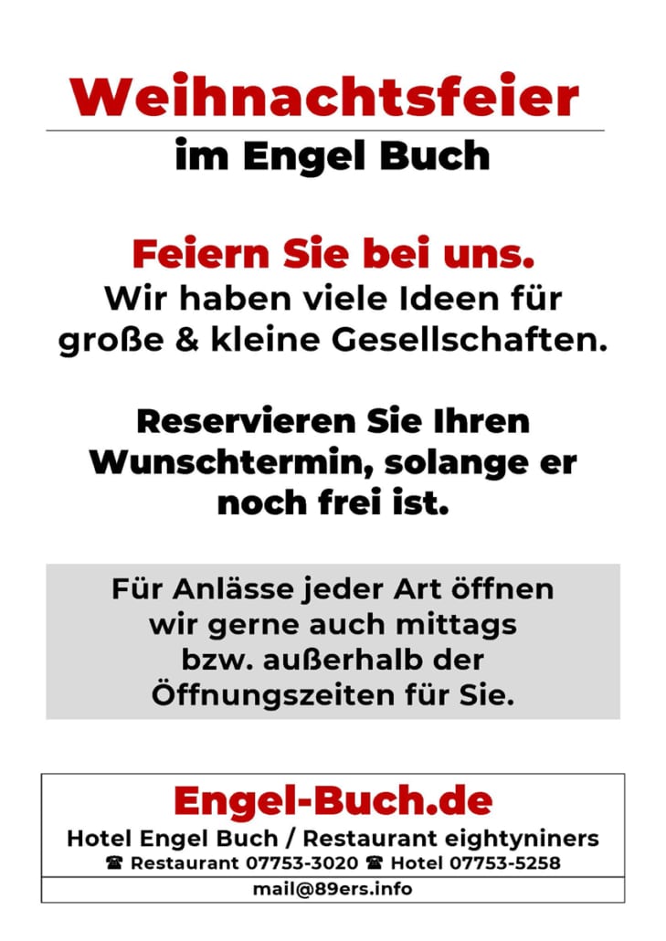 Engel-Buch-Weihnachtsfeier
